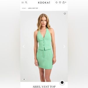 Mint green waistcoat